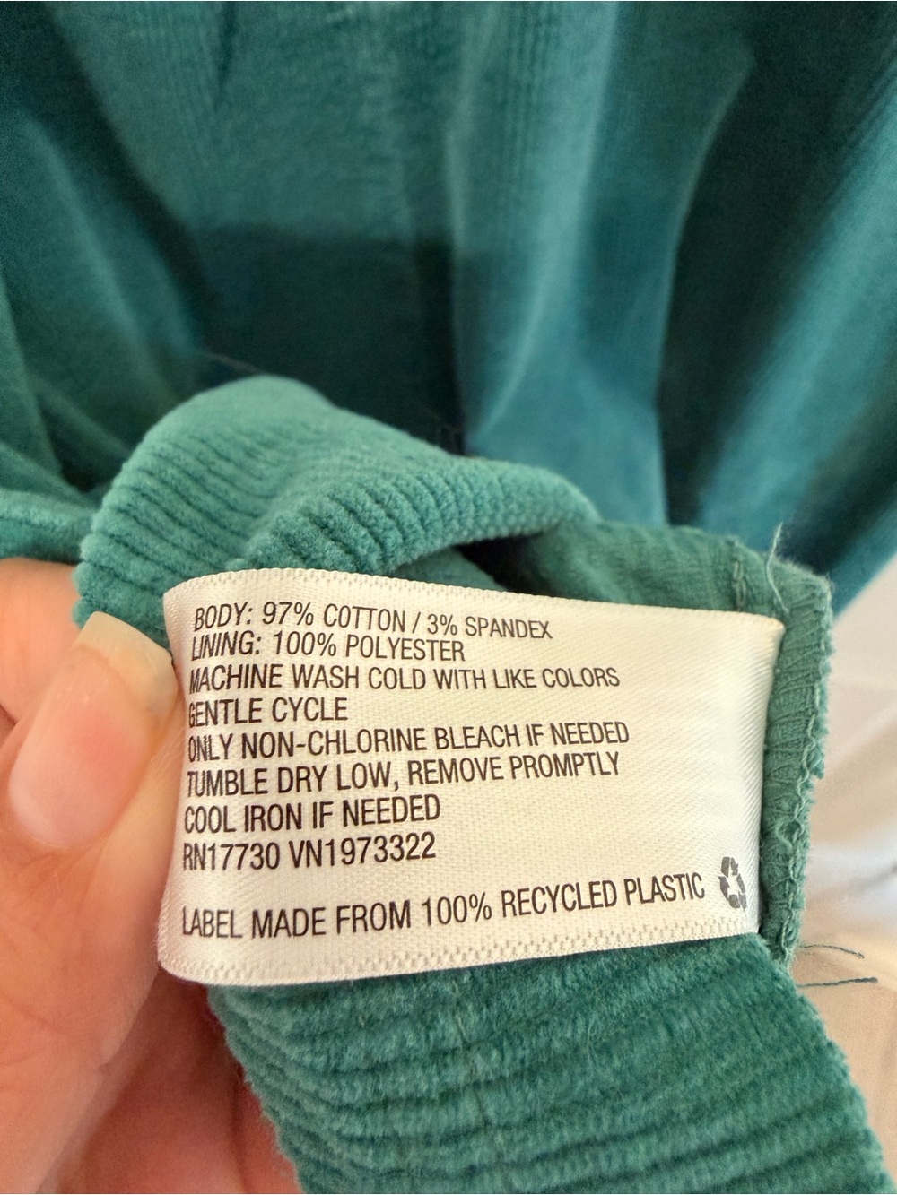 wild fable Teal Corduroy Mini Dress - Picture 4 of 4